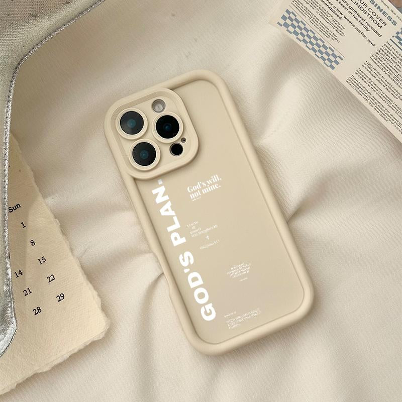 "God'S Plan" Religious Text Phone Case Compatible with Iphone 17 Pro Max 17 Air 16 15 plus 14 Pro 13 12Mini 11 XS Max XS XR Shockproof Protective Case Religious Theme Gift