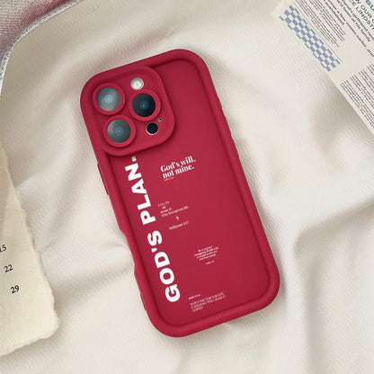 "God'S Plan" Religious Text Phone Case Compatible with Iphone 17 Pro Max 17 Air 16 15 plus 14 Pro 13 12Mini 11 XS Max XS XR Shockproof Protective Case Religious Theme Gift
