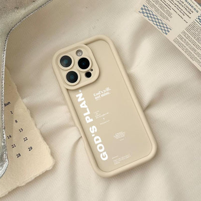 "God'S Plan" Religious Text Phone Case Compatible with Iphone 17 Pro Max 17 Air 16 15 plus 14 Pro 13 12Mini 11 XS Max XS XR Shockproof Protective Case Religious Theme Gift