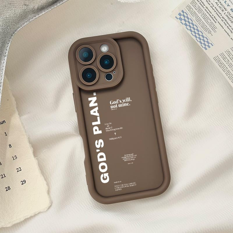 "God'S Plan" Religious Text Phone Case Compatible with Iphone 17 Pro Max 17 Air 16 15 plus 14 Pro 13 12Mini 11 XS Max XS XR Shockproof Protective Case Religious Theme Gift