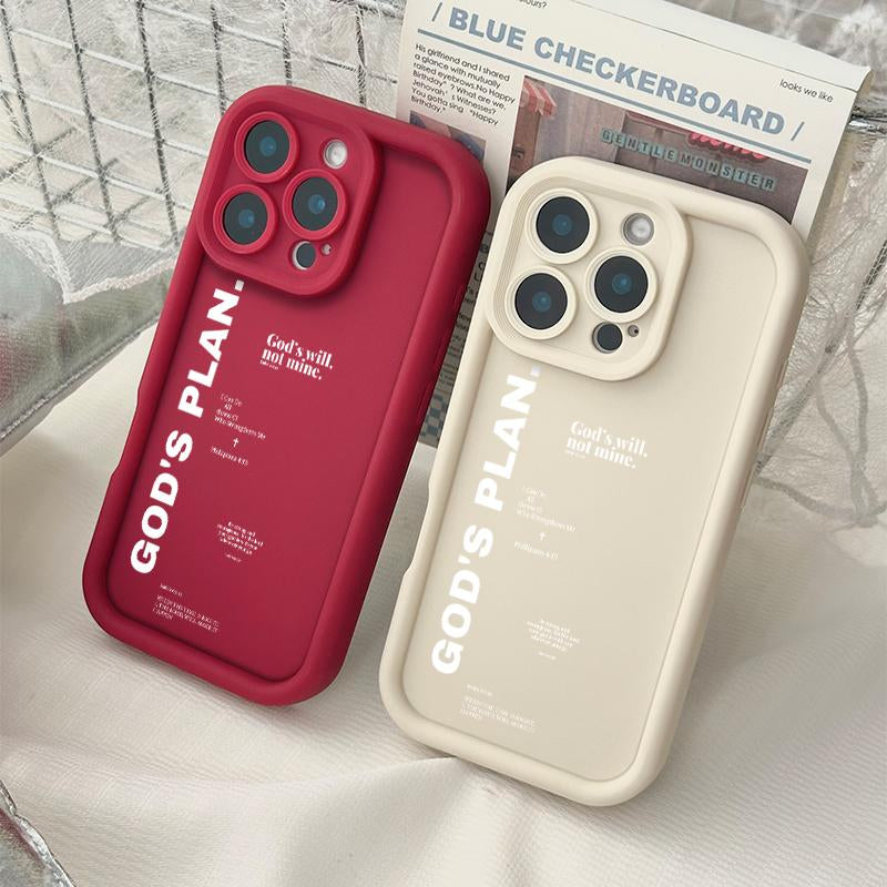 "God'S Plan" Religious Text Phone Case Compatible with Iphone 17 Pro Max 17 Air 16 15 plus 14 Pro 13 12Mini 11 XS Max XS XR Shockproof Protective Case Religious Theme Gift